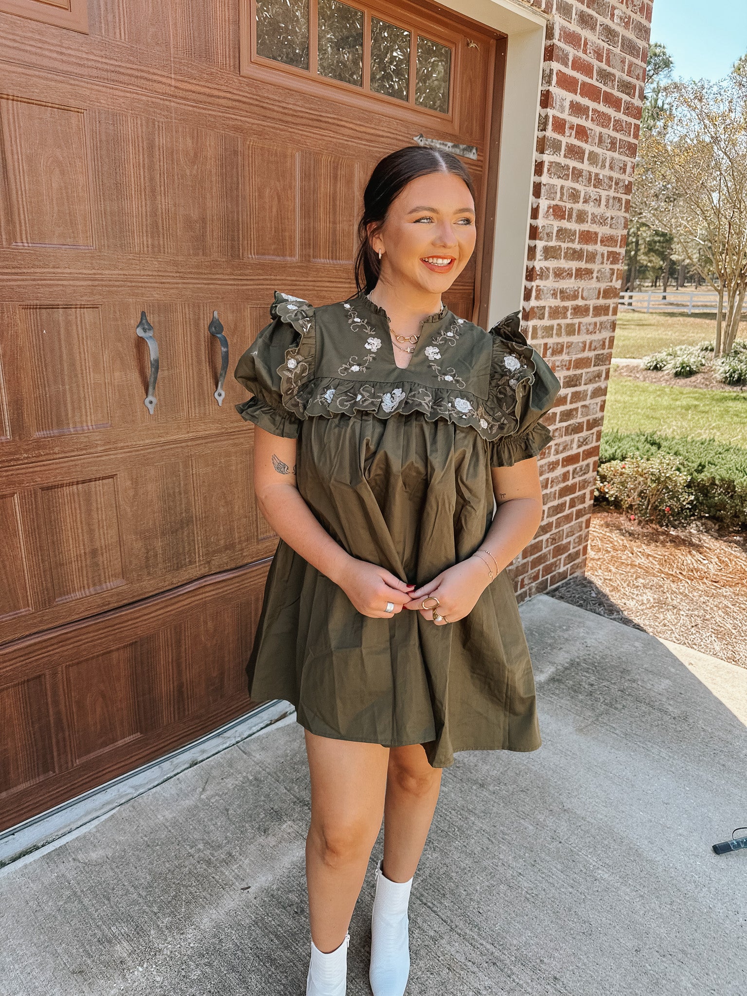 Picture Perfect Olive Dress