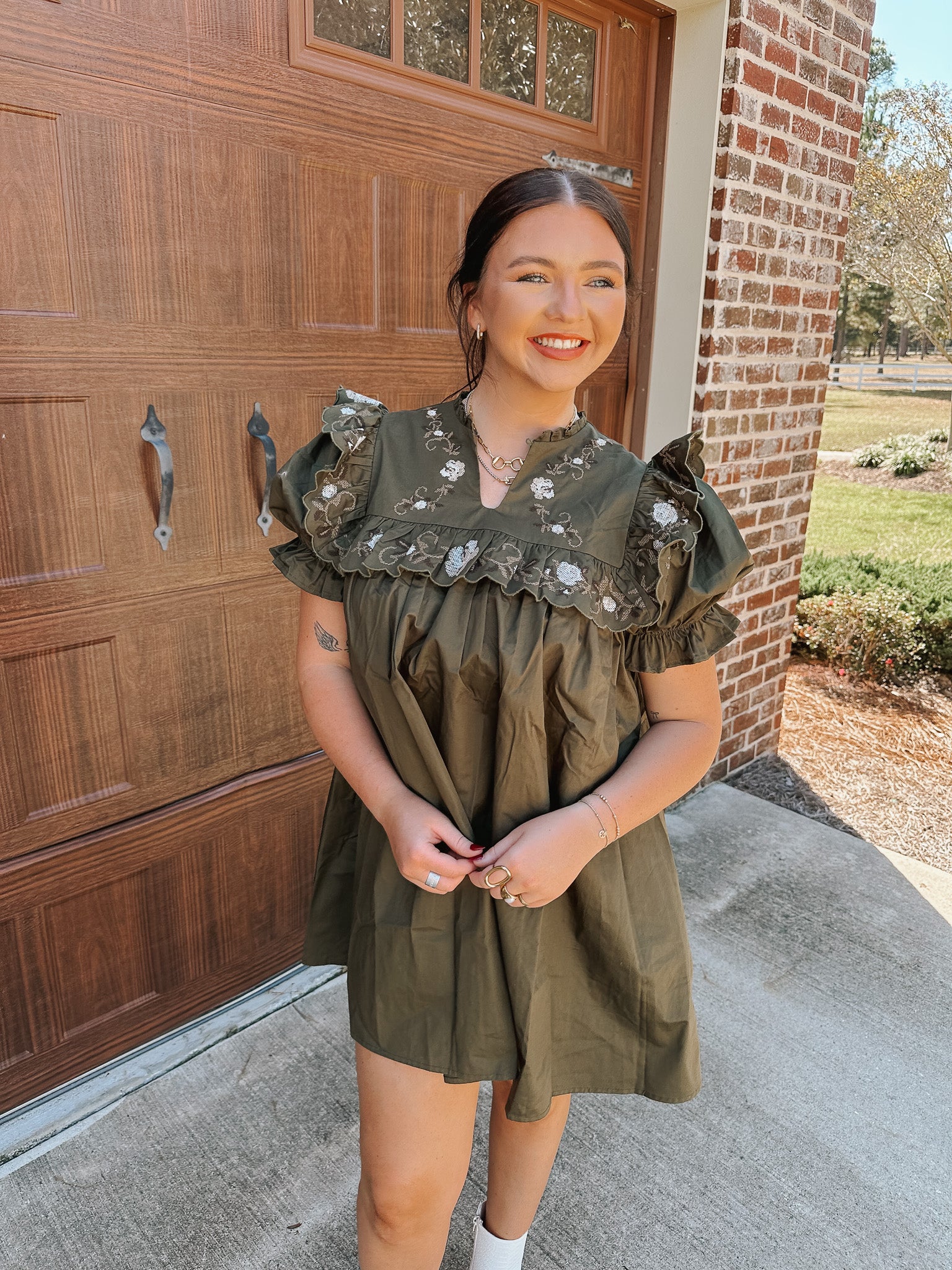 Picture Perfect Olive Dress