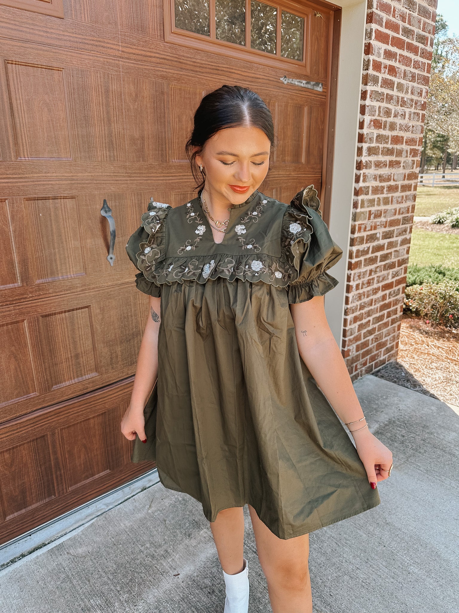 Picture Perfect Olive Dress
