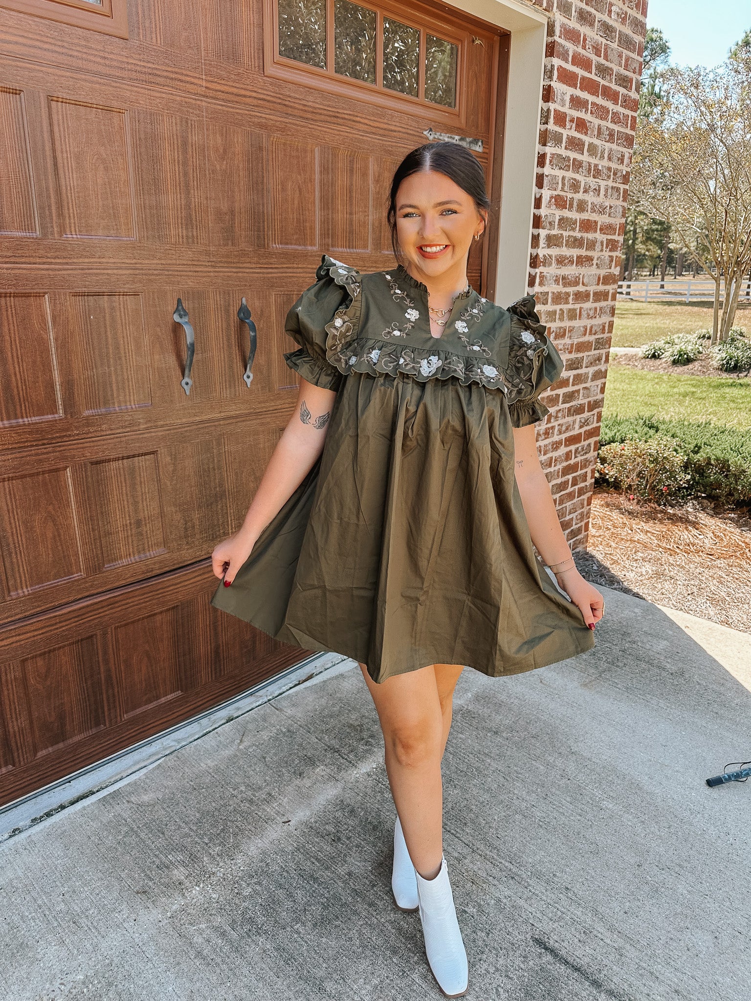 Picture Perfect Olive Dress