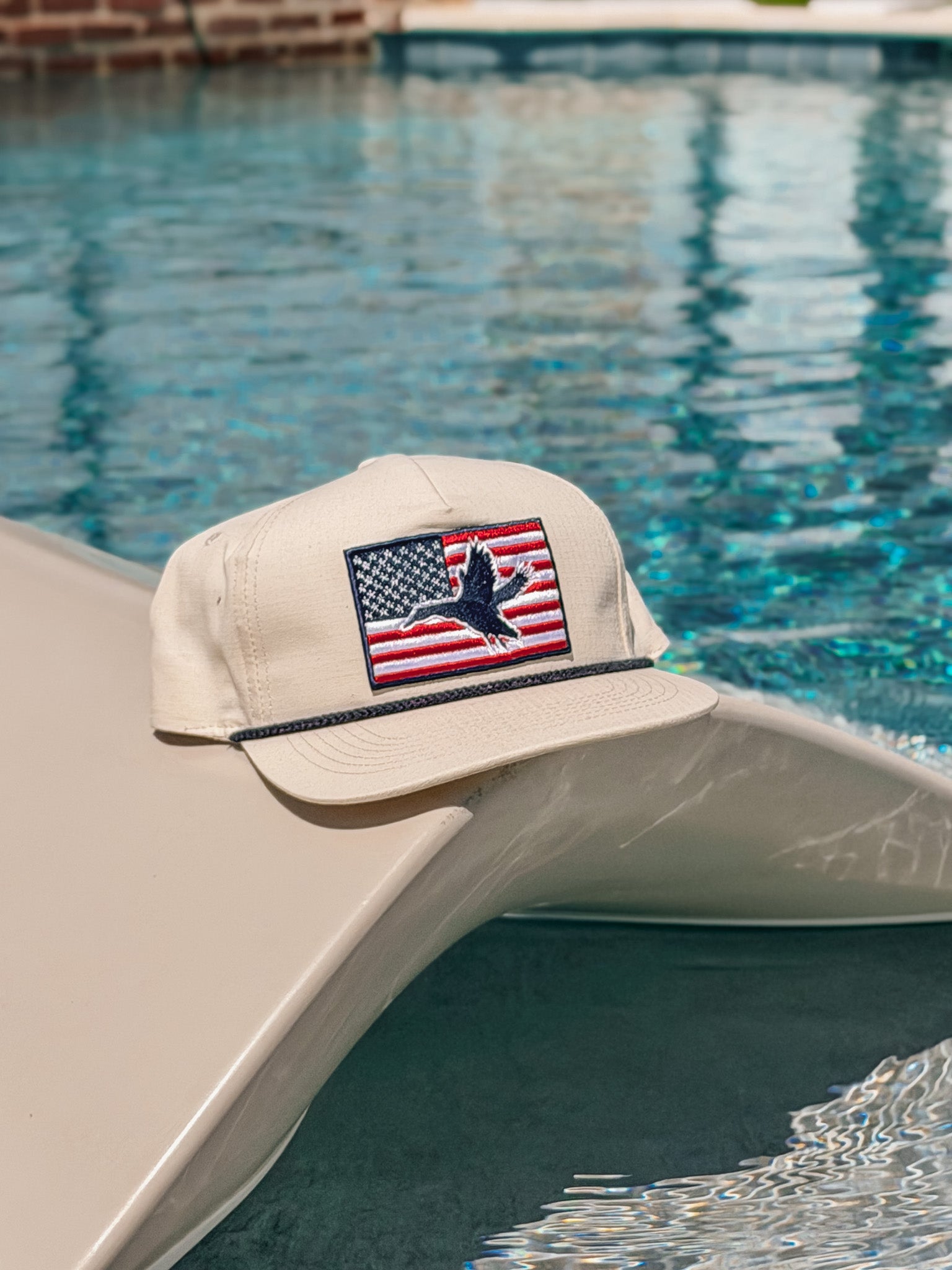 Burlebo American Flag Duck Cap