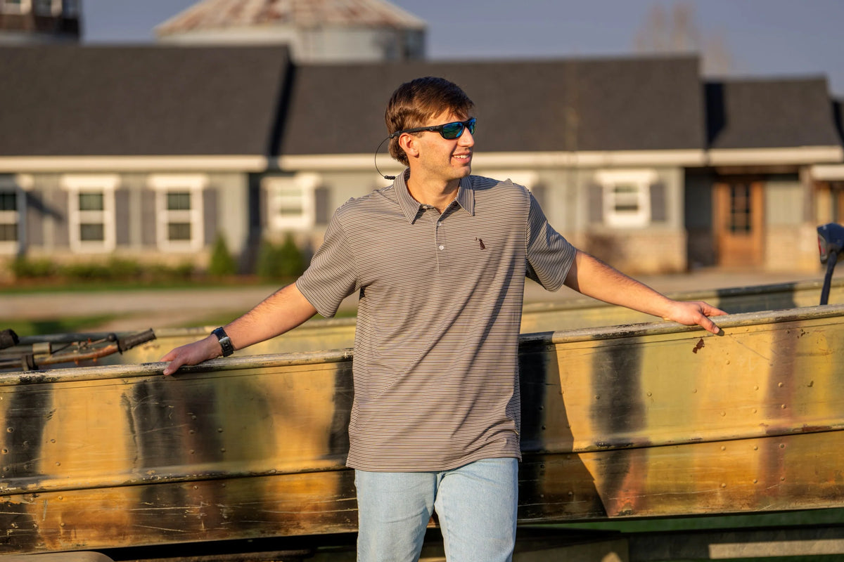 Local Boy | Surfside Polo in Dark Tan & Espresso