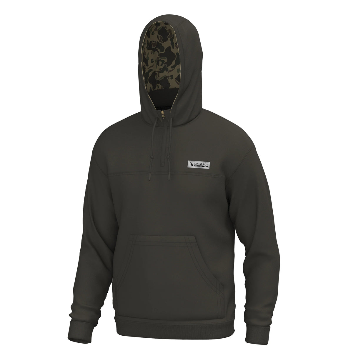 Local Boy | Quarter-Zip Hoodie in Mocha