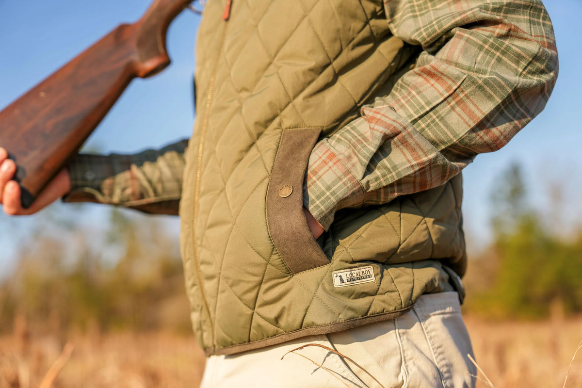 Local Boy | Diamond Quilted Vest in Cedar