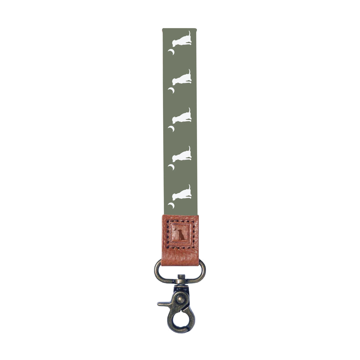 Local Boy | Wrist Lanyard in Thyme Dog & Moon