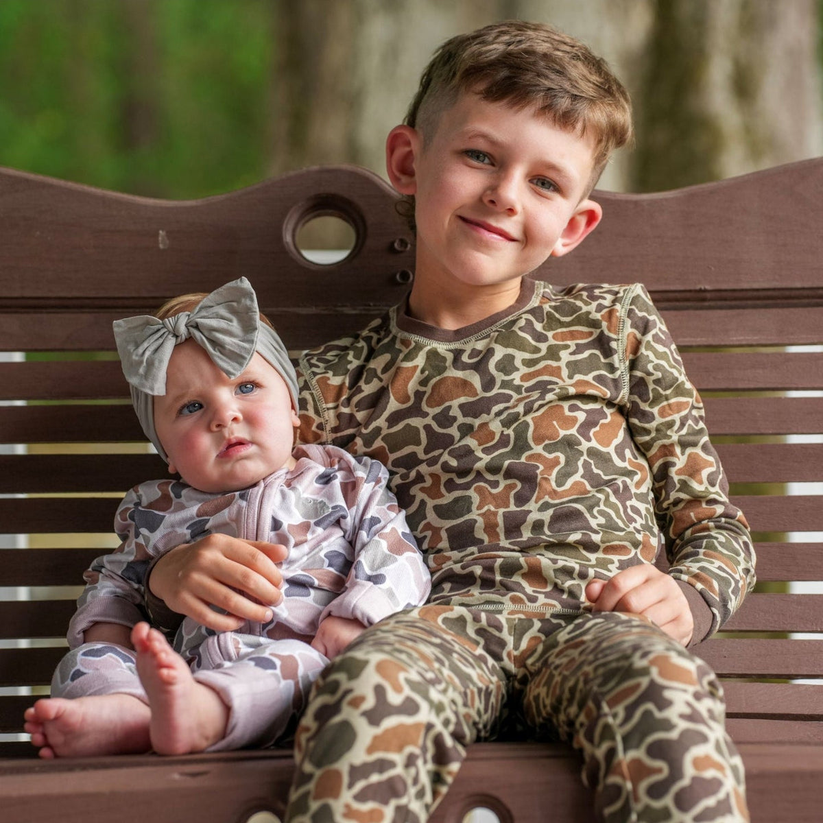 Local Boy |  Baby Bodysuit in Forest Camo Flora