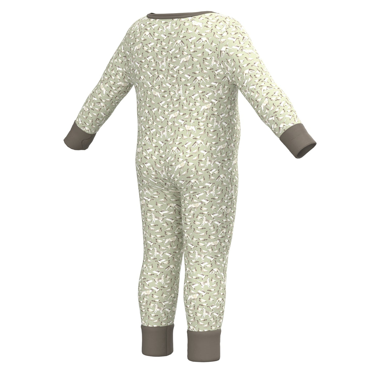 Local Boy | Baby Bodysuit in Green Duck Dog