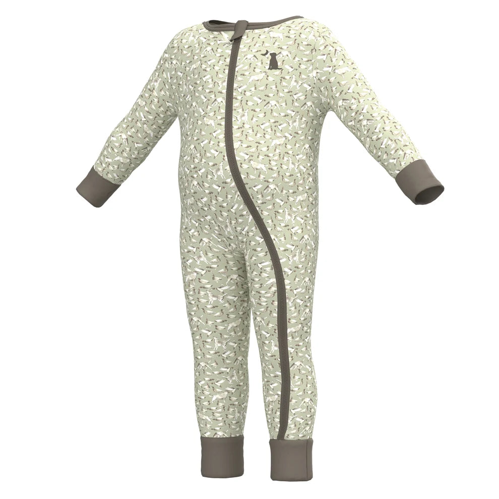Local Boy | Baby Bodysuit in Green Duck Dog