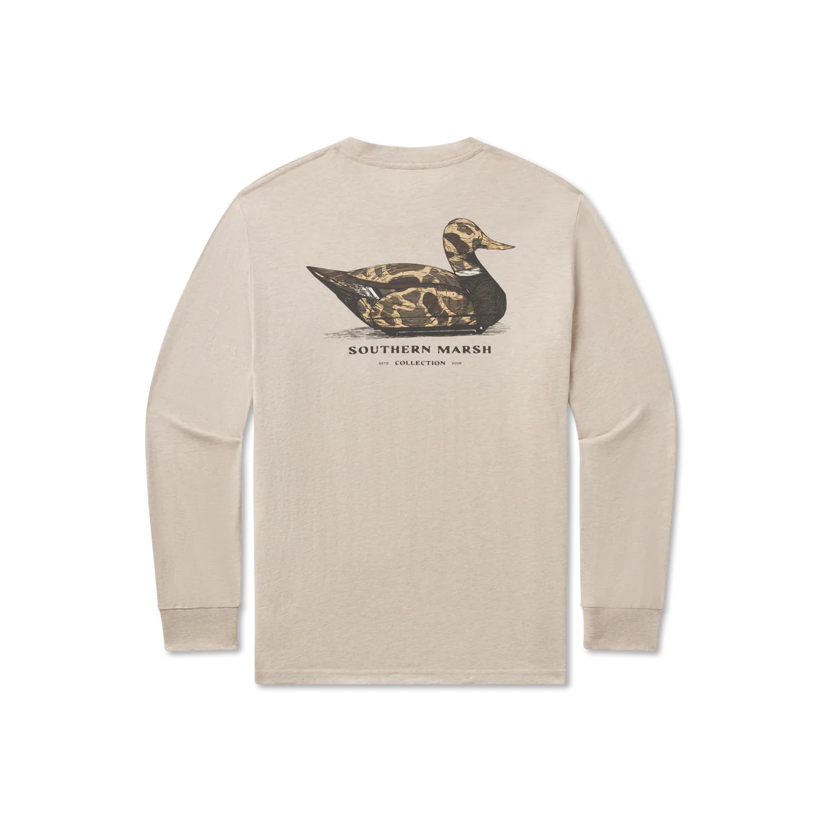Southern Marsh Vintage Camo Duck Decoy T-Shirt in Washed Oatmeal