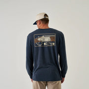 Burlebo Shotgun Long Sleeve T-Shirt - Heather Navy