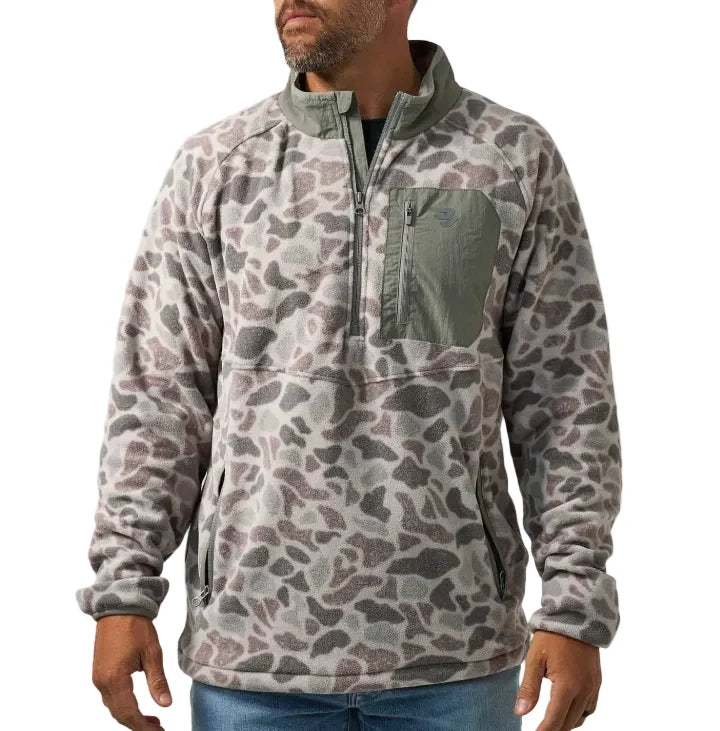 Burlebo Micro Fleece Quarter Zip - Classic Deer Camo