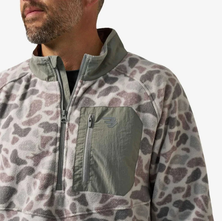 Burlebo Micro Fleece Quarter Zip - Classic Deer Camo