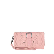 Montana West Buckle Collection Pink Wallet