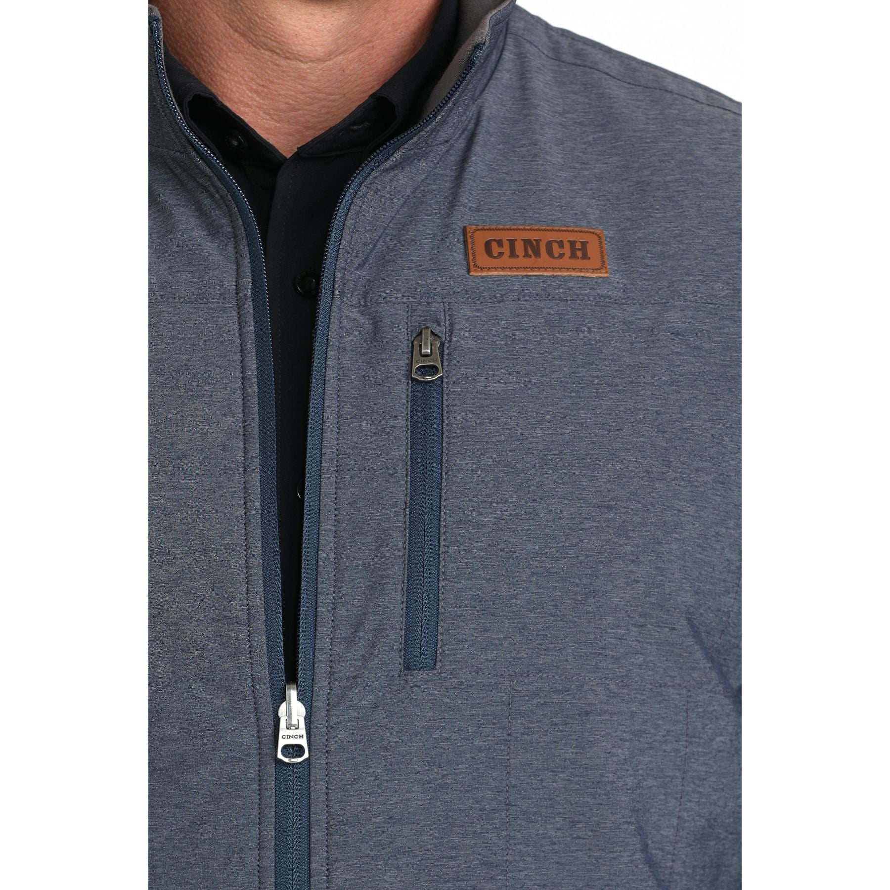 Men's Cinch Reversible Navy and Gray Vest