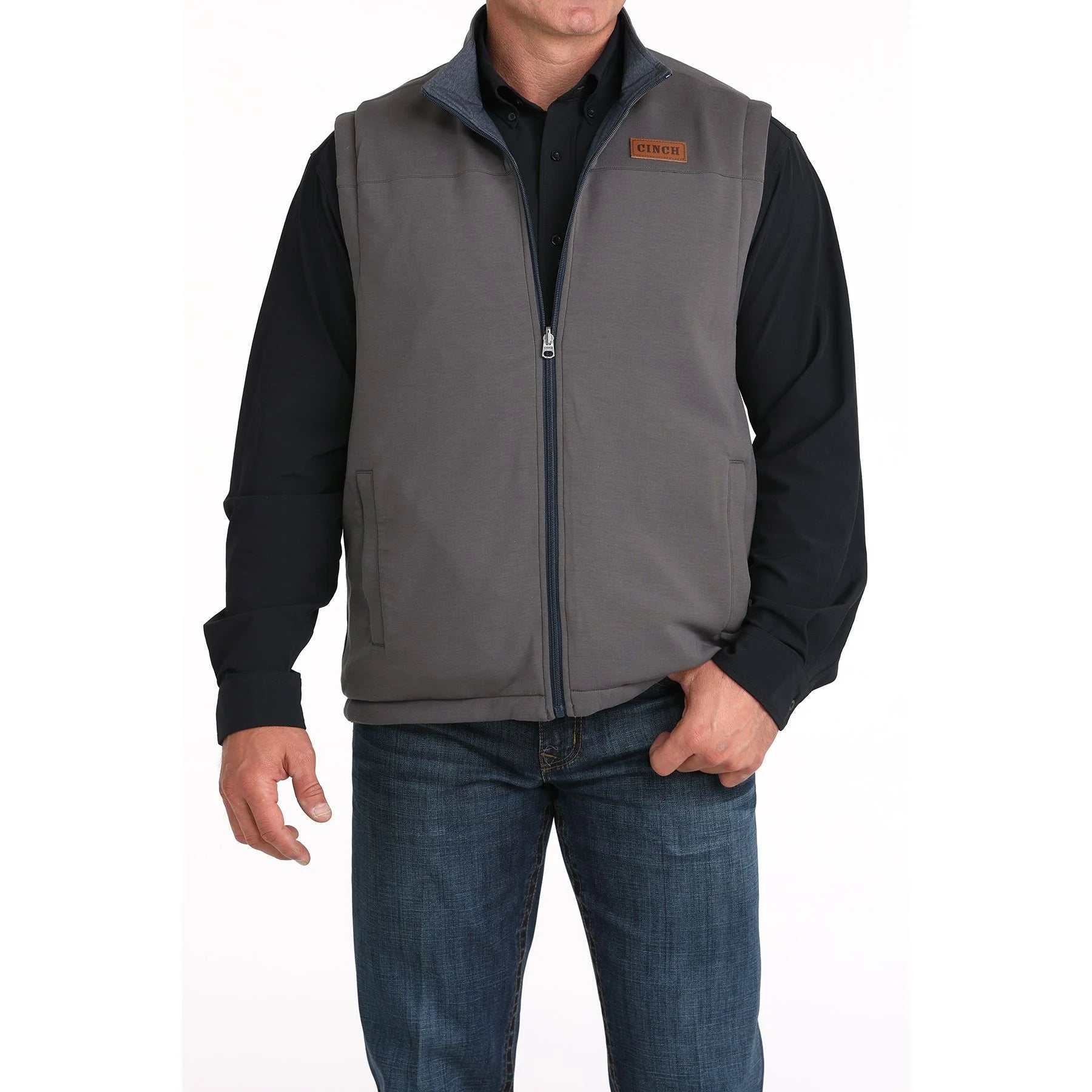 Men's Cinch Reversible Navy and Gray Vest