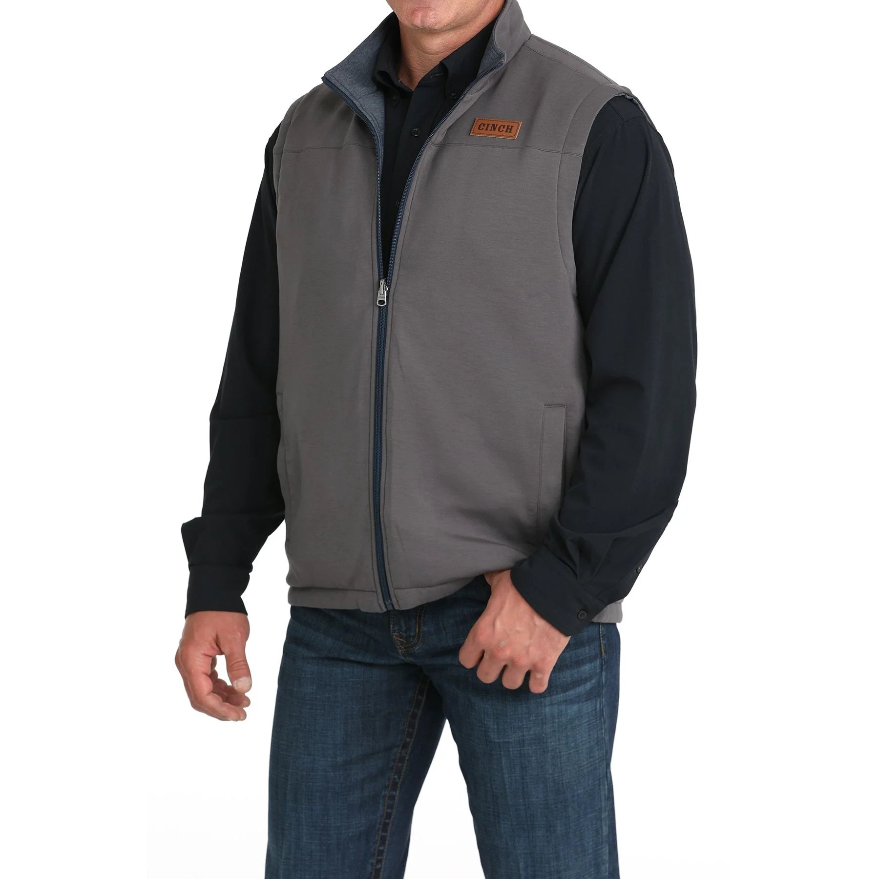 Men's Cinch Reversible Navy and Gray Vest