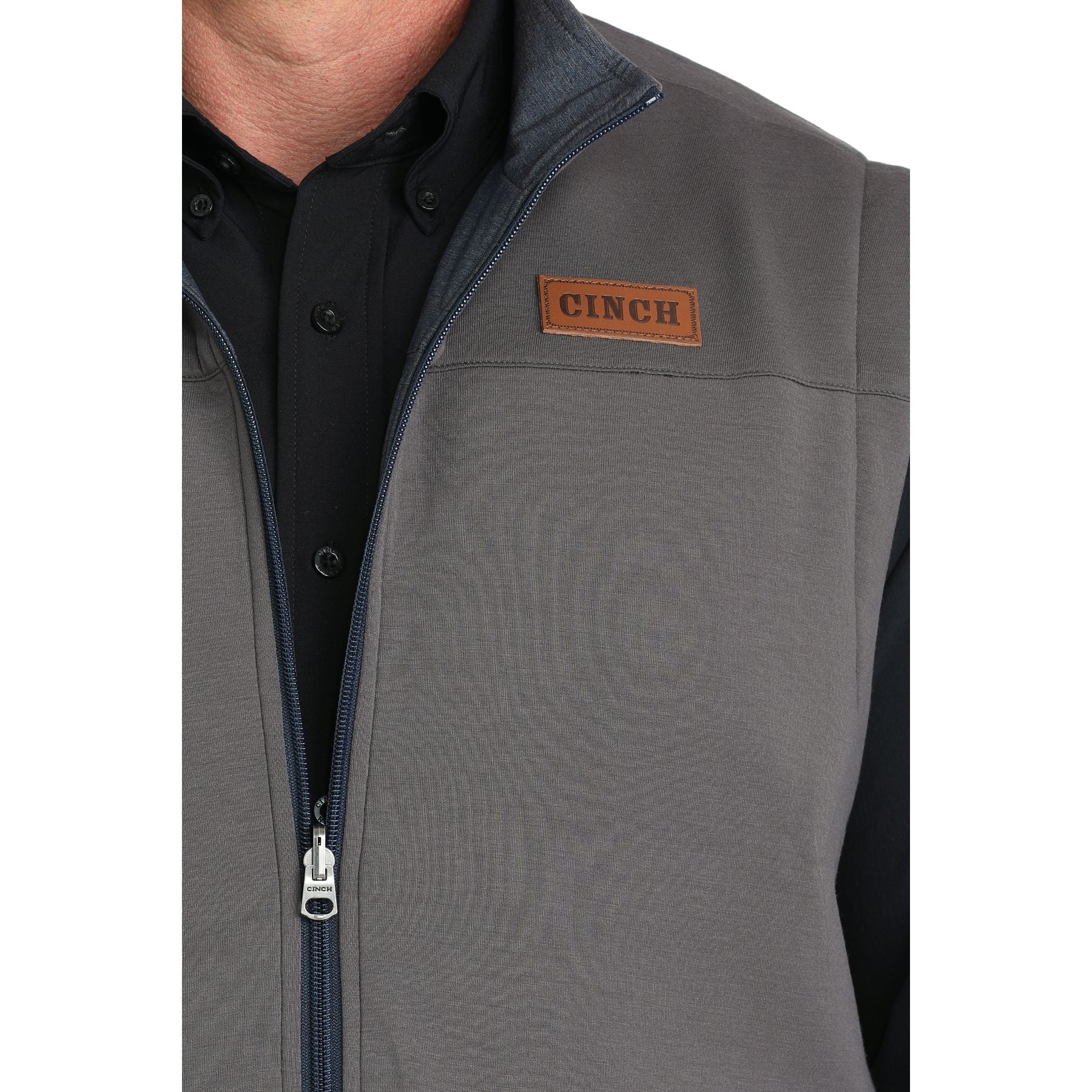 Men's Cinch Reversible Navy and Gray Vest
