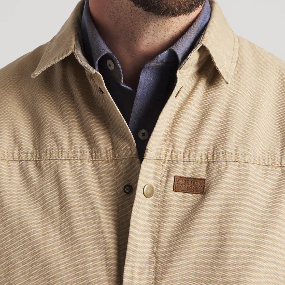 Men's Southern Marsh Bishop Rugged Canvas Jacket in Khaki