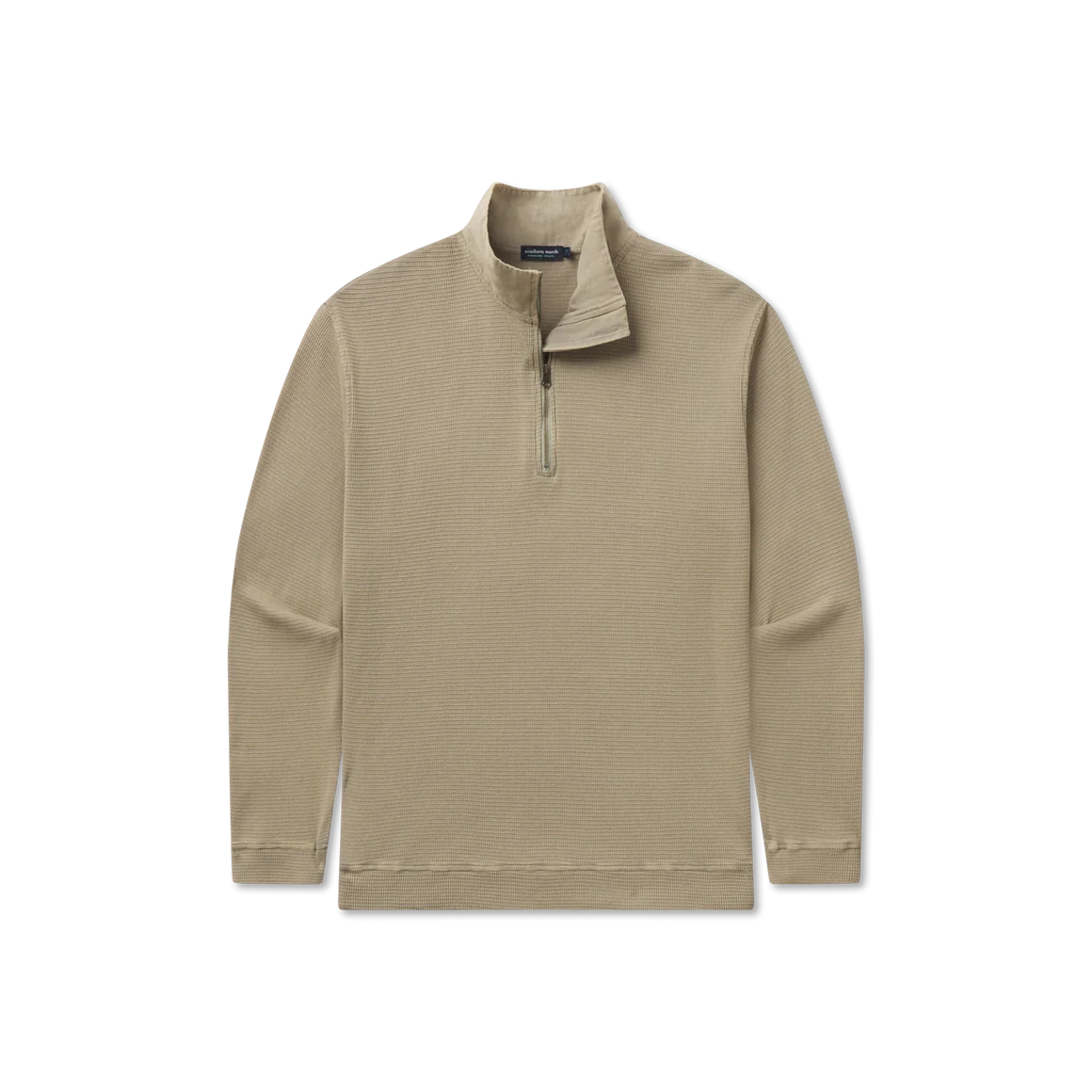 Southern Marsh | Copperton Waffle Vintage Pullover in Taupe