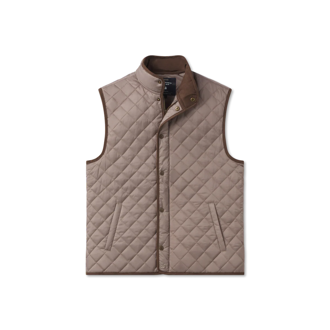 Men' Southern Marsh Huntington Quilted Vest in Burnt Taupe
