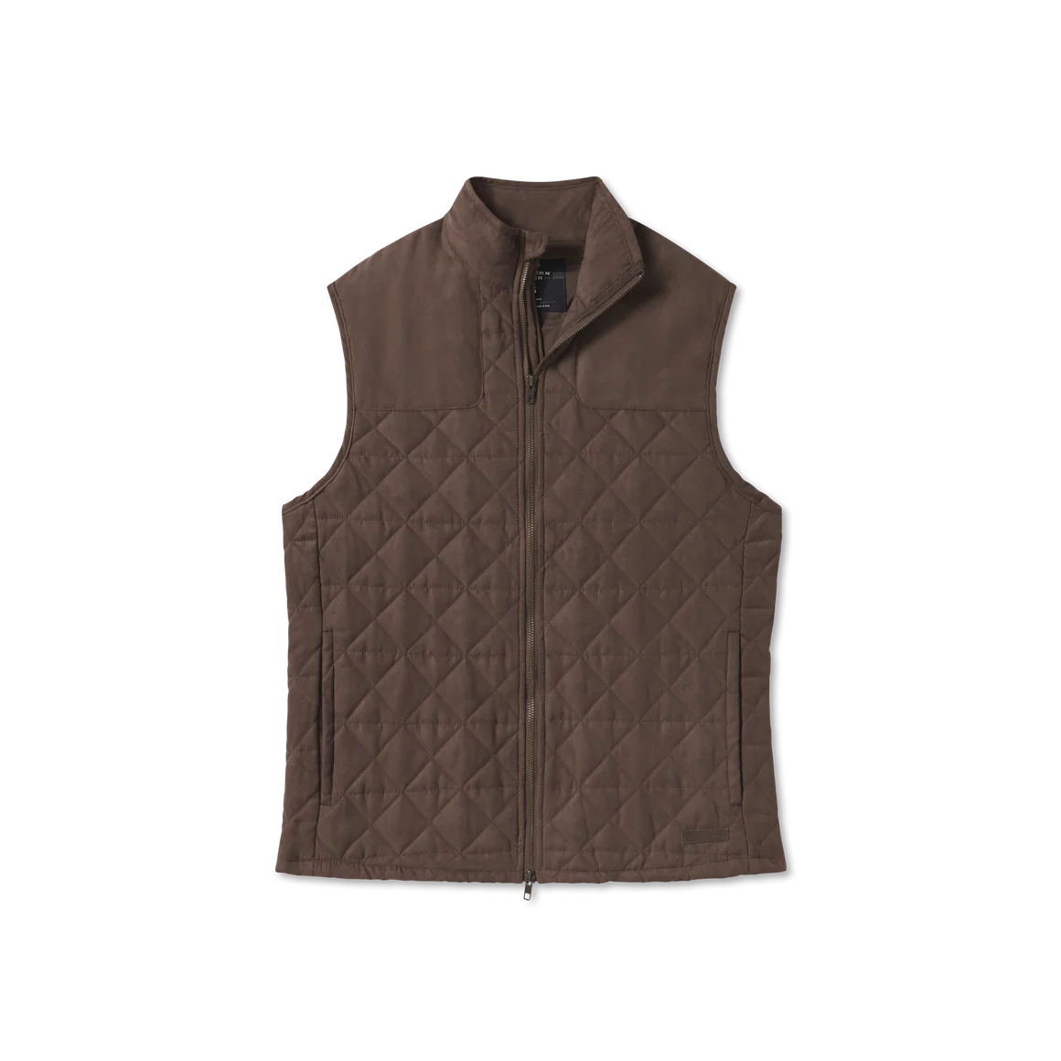 Men's Southern Marsh Lawrence Quilted Vest in Stone Brown