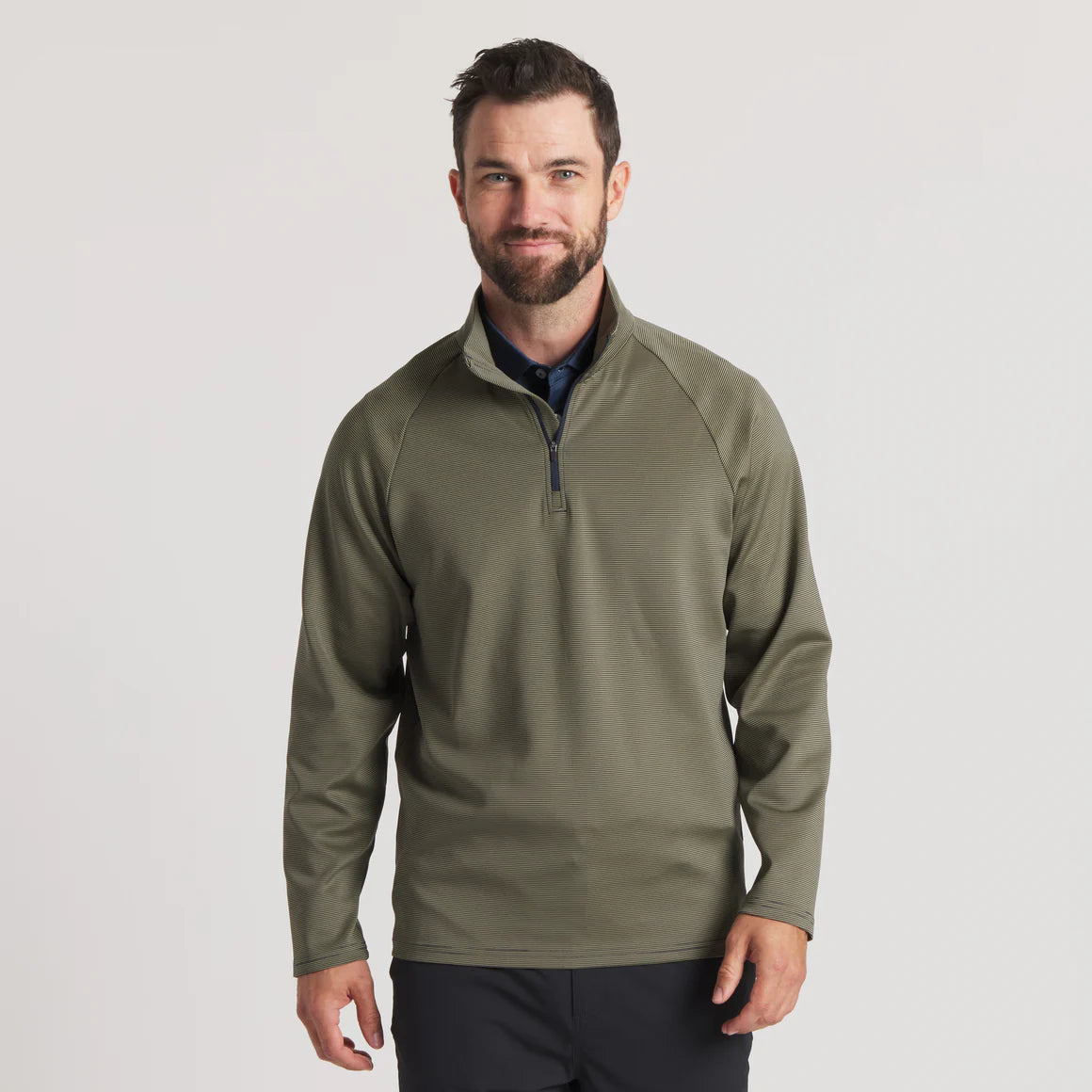 Men's Southern Marsh Southampton Performance Quarter Zip in Dark Olive