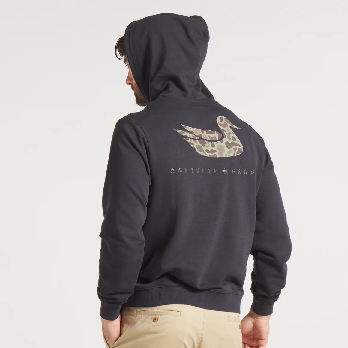 Men's Southern Marsh Surfside Hoodie Duck Originals in Charcoal Gray