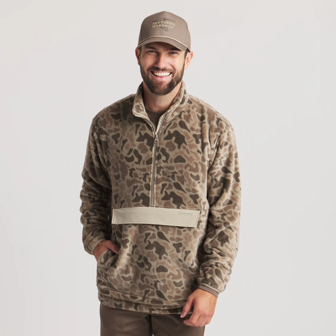 Men's Southern Marsh Wadsworth Fleece Pullover - Retro Camo
