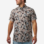 Men's Burlebo Performance Button Up - Mallard Mayhem Camo
