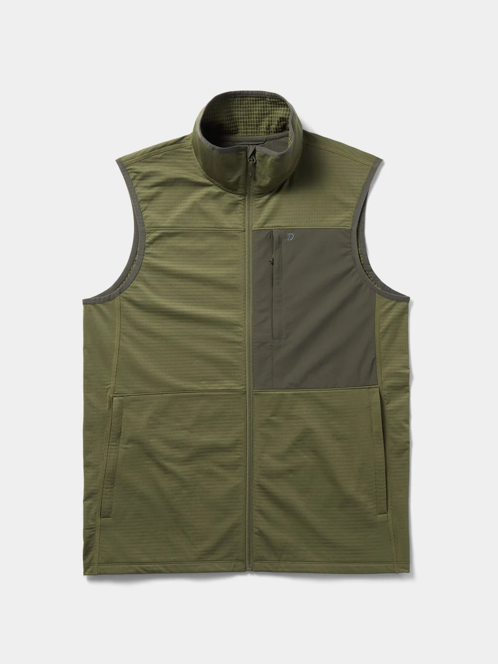 Duck Camp Lightweight Grid Tech Vest in Moss/Raven