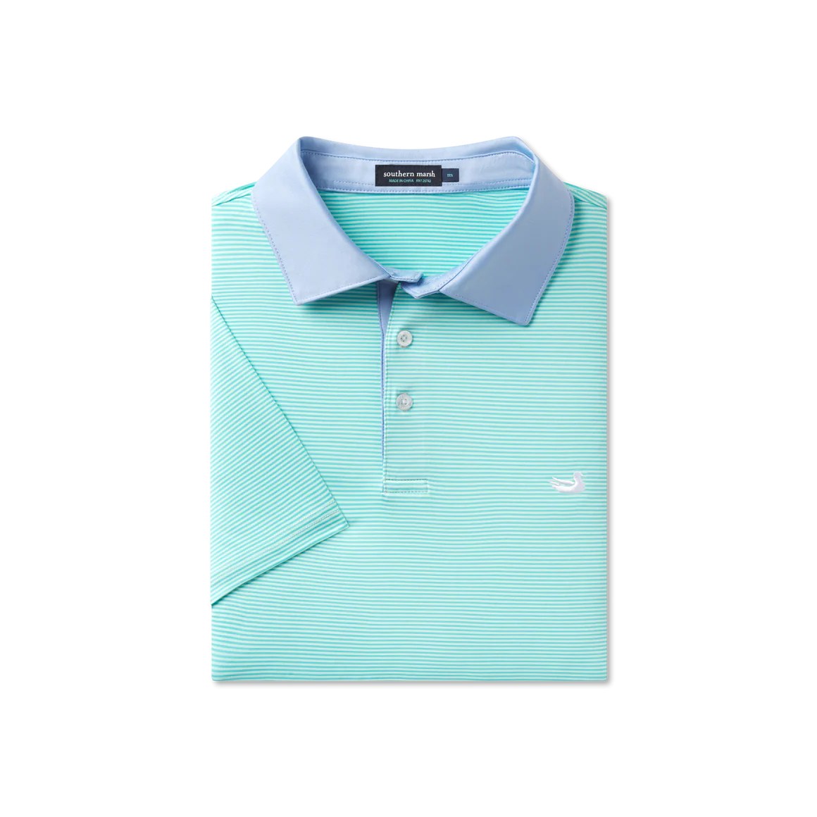 Southern Marsh Bermuda Performance Polo - Hampton Stripe