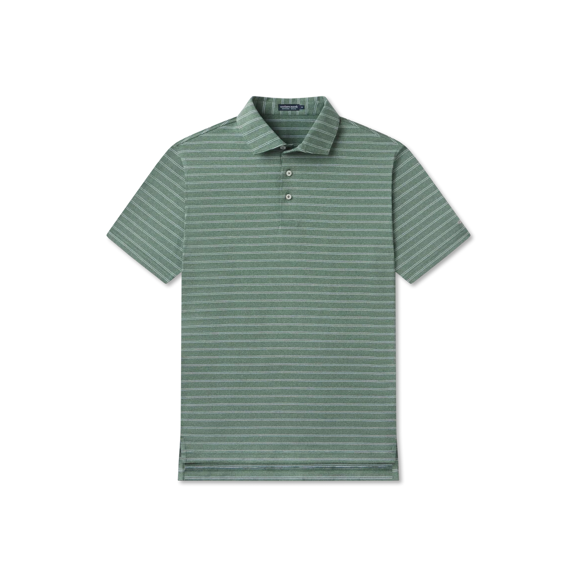 Southern Marsh | Newcastle Stripe Featherlight Polo in Green