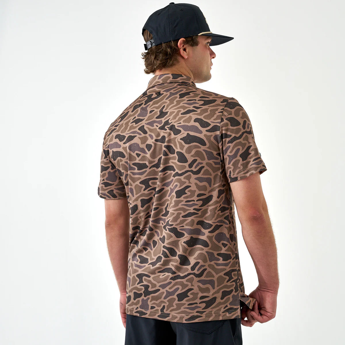 Burlebo Men's Performance Polo in Gauge Camo