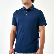 Burlebo Men's Performance Polo in Heather Navy