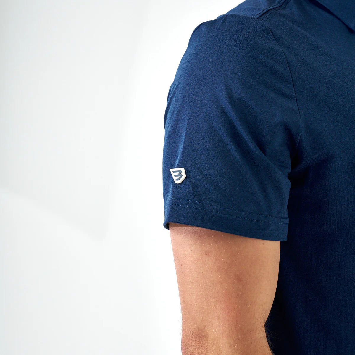 Burlebo Men's Performance Polo in Heather Navy