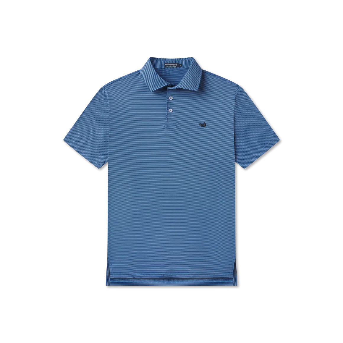 Southern Marsh | Bermuda Meadowood Stripe Performance Polo in Navy/Blue