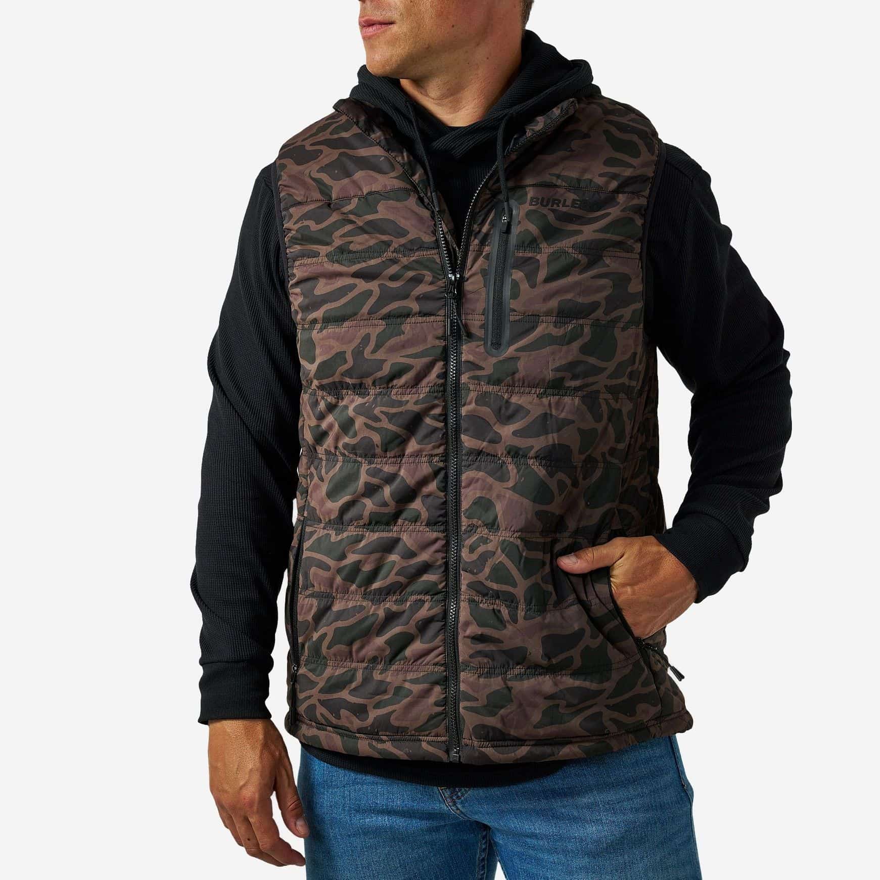 Men's Burlebo Puffer Vest - Bendita Camo