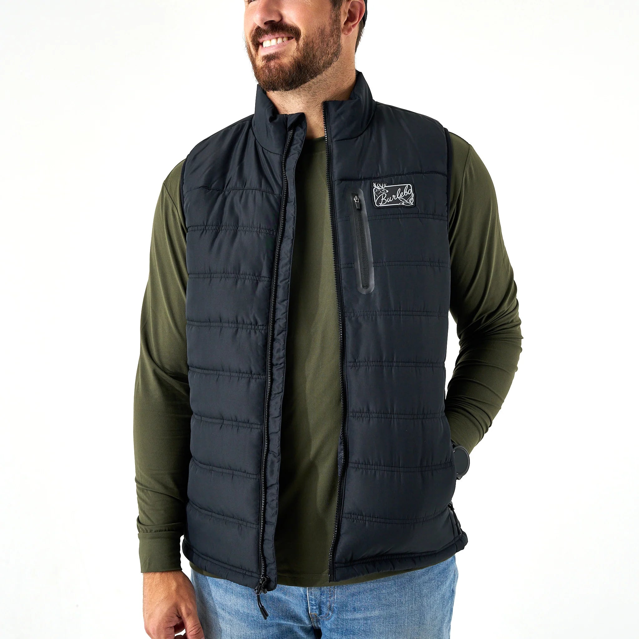 Men's Burlebo Puffer Vest - Black