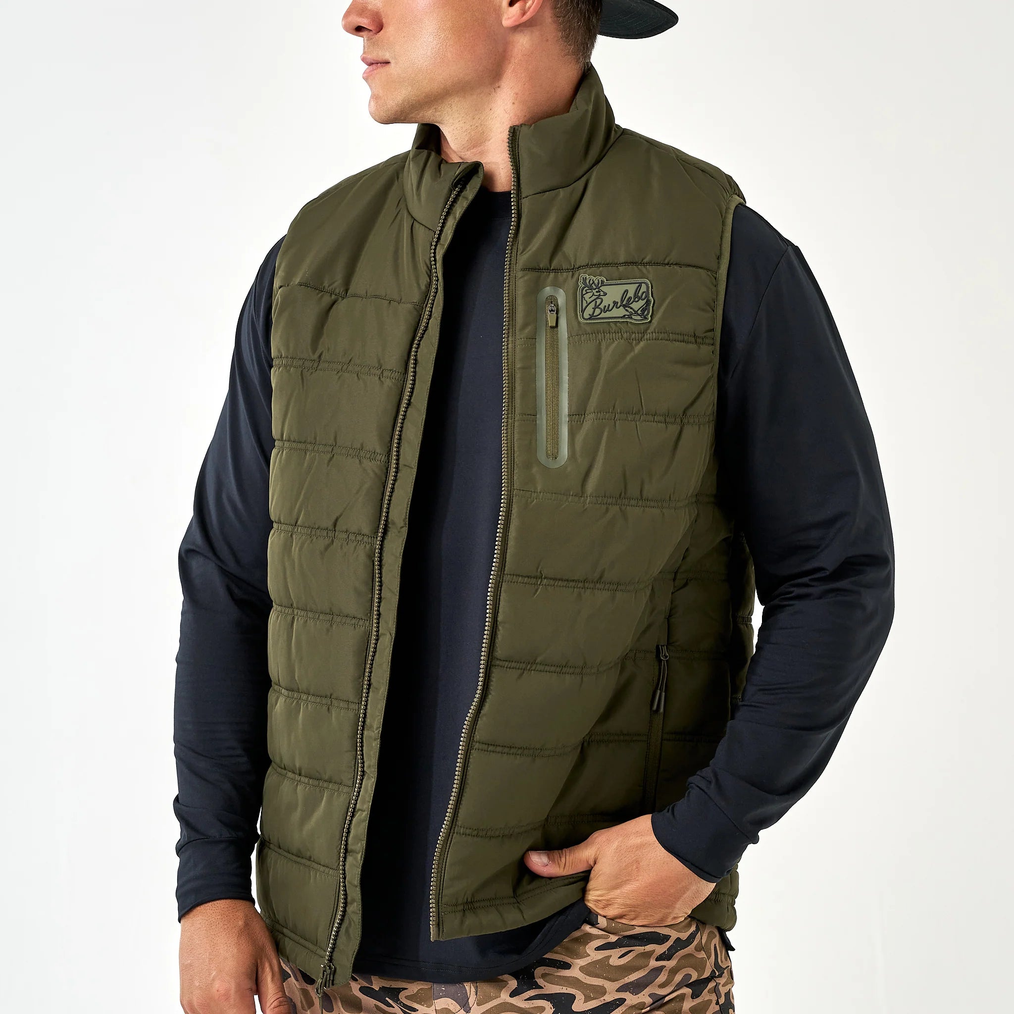 Men's Burlebo Puffer Vest - Mallard Green