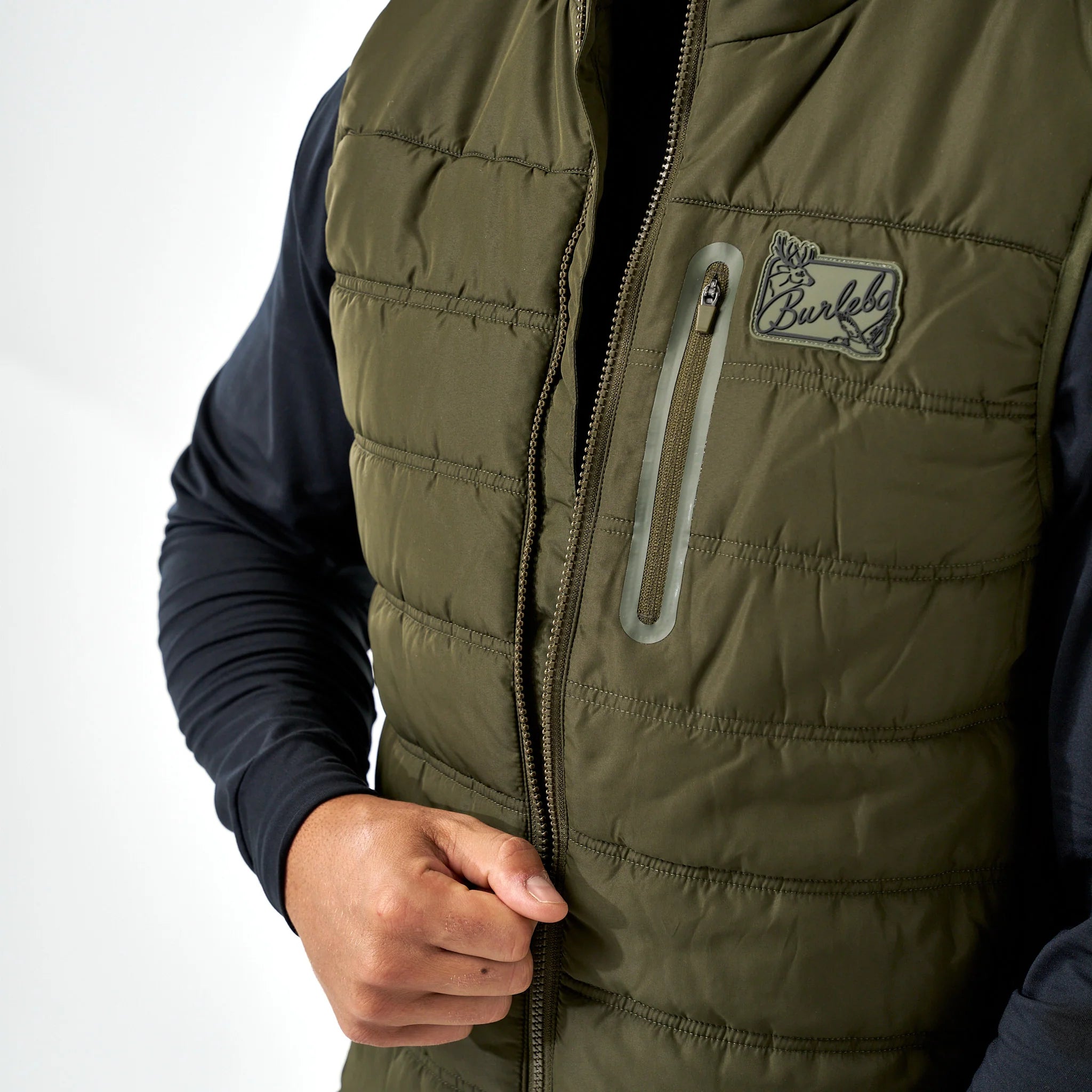 Men's Burlebo Puffer Vest - Mallard Green