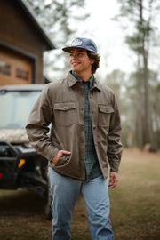 Men's Local Boy Sportsman's Shacket in Mud