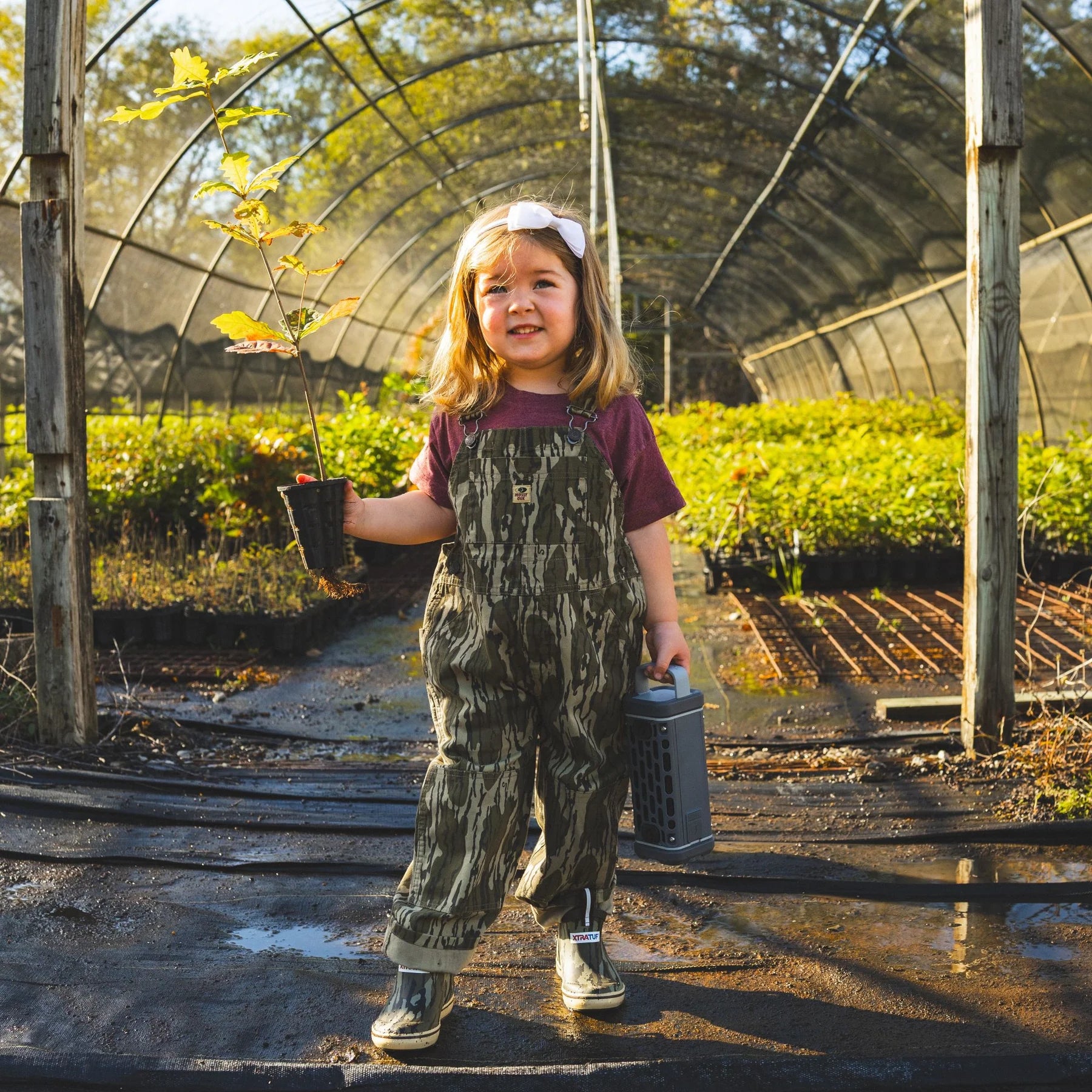 Mossy Oak Cotton Mill Toddler Bib Overall in Bottomland
