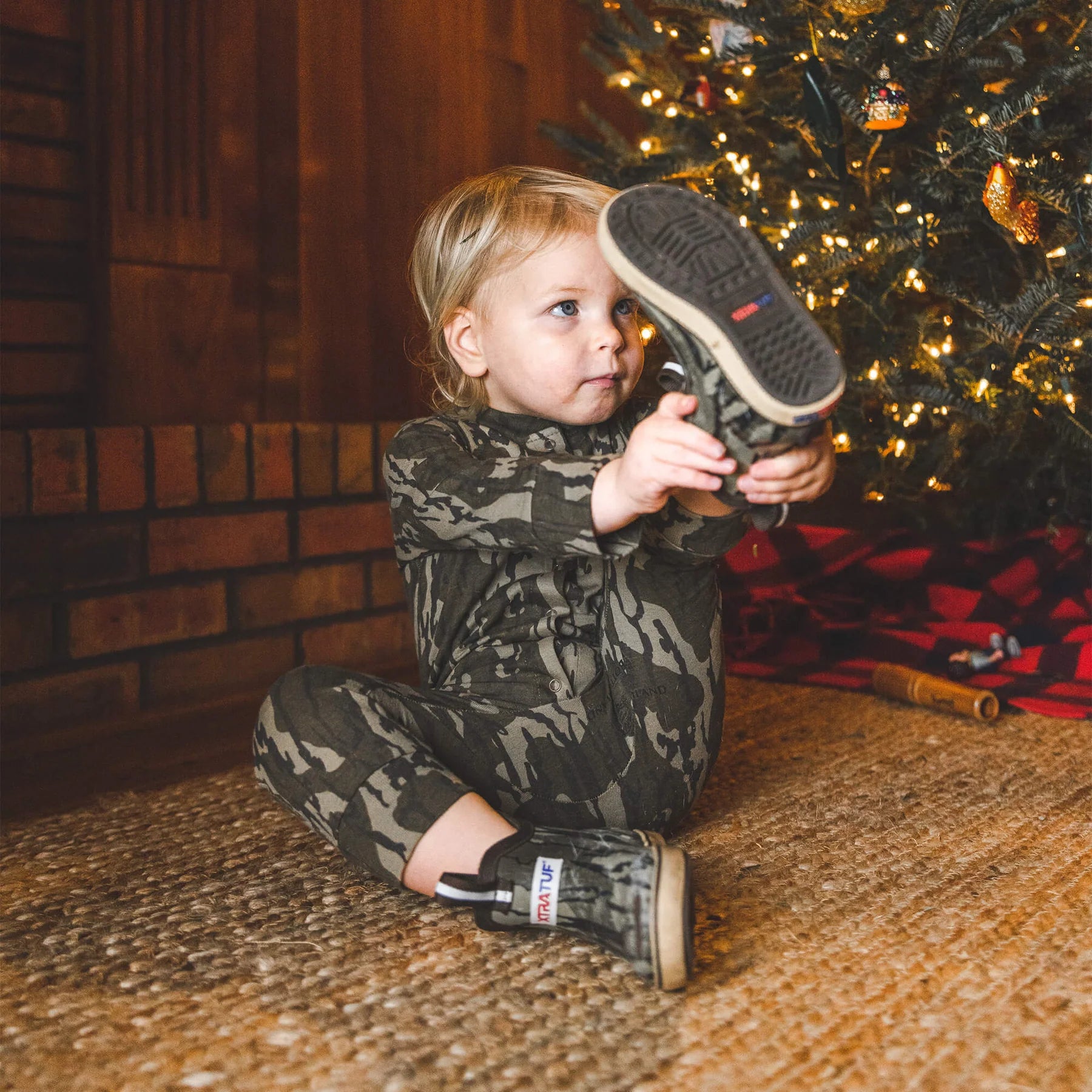 Mossy Oak Cotton Mill Infant Diaper Shirt in Bottomland