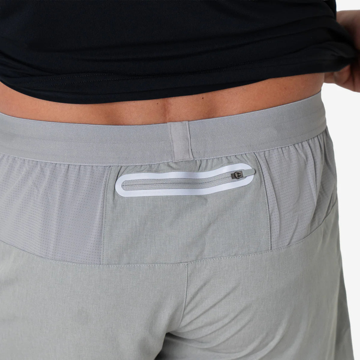 Burlebo Men's Training Short - Heather Light Grey