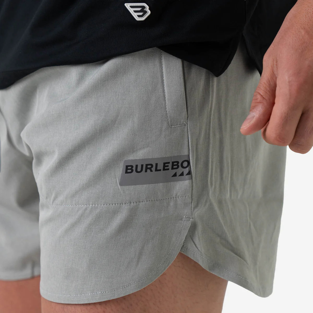 Burlebo Men's Training Short - Heather Light Grey