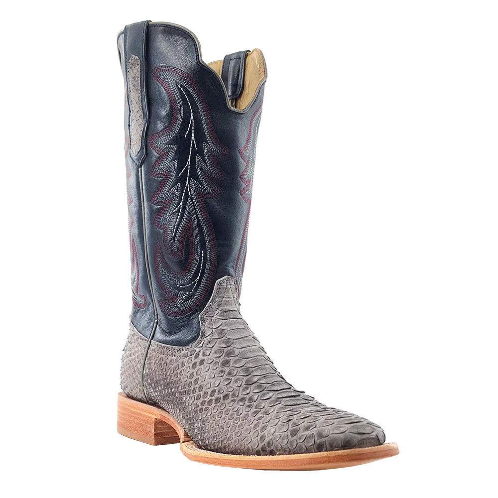 Men's Randy Watson Grey Sueded Back Cut Python Boots