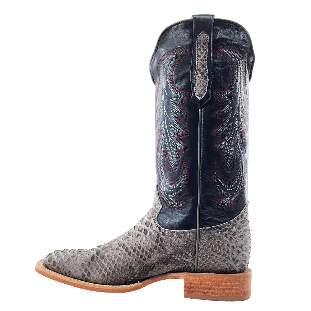 Men's Randy Watson Grey Sueded Back Cut Python Boots