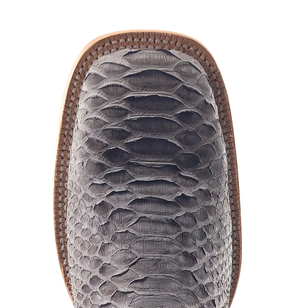 Men's Randy Watson Grey Sueded Back Cut Python Boots