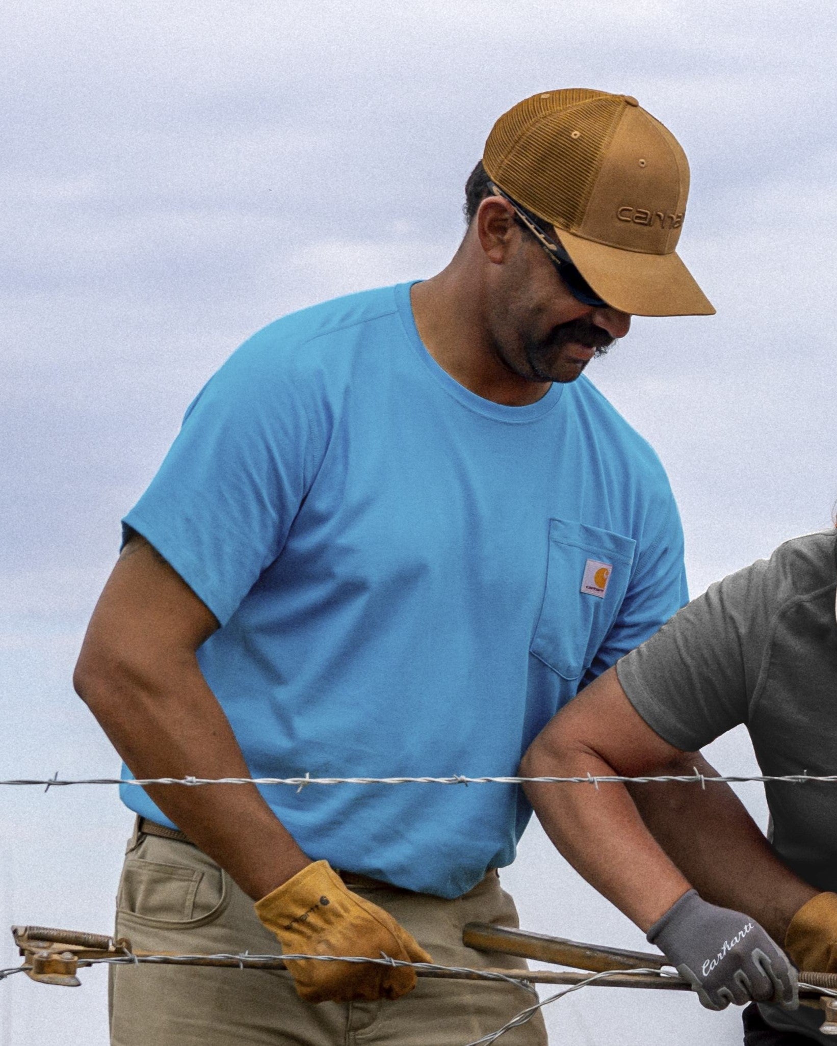 Carhartt Force Relaxed Fit Midweight Short Sleeve Pocket T-Shirt - Atomic Blue