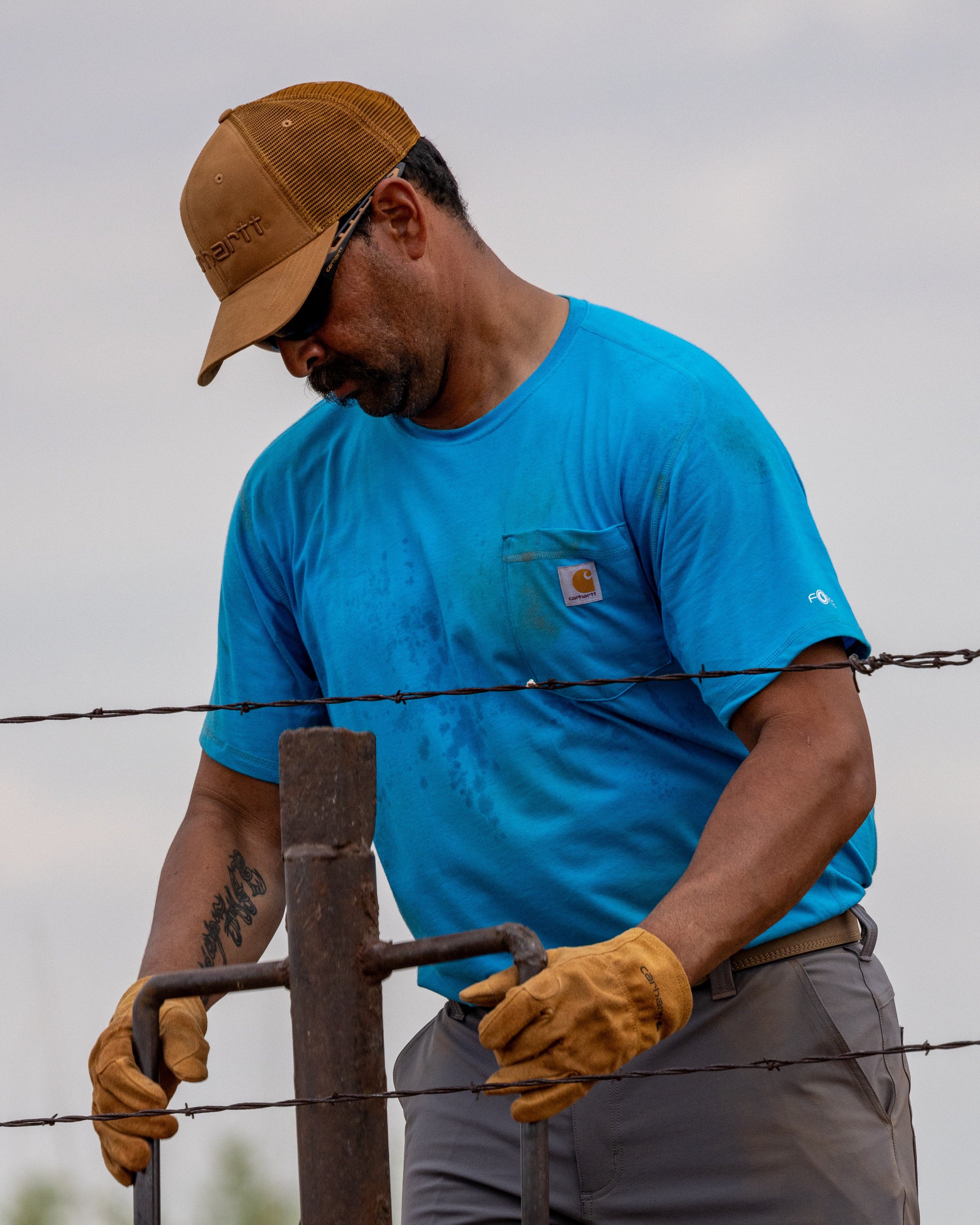 Carhartt Force Relaxed Fit Midweight Short Sleeve Pocket T-Shirt - Atomic Blue